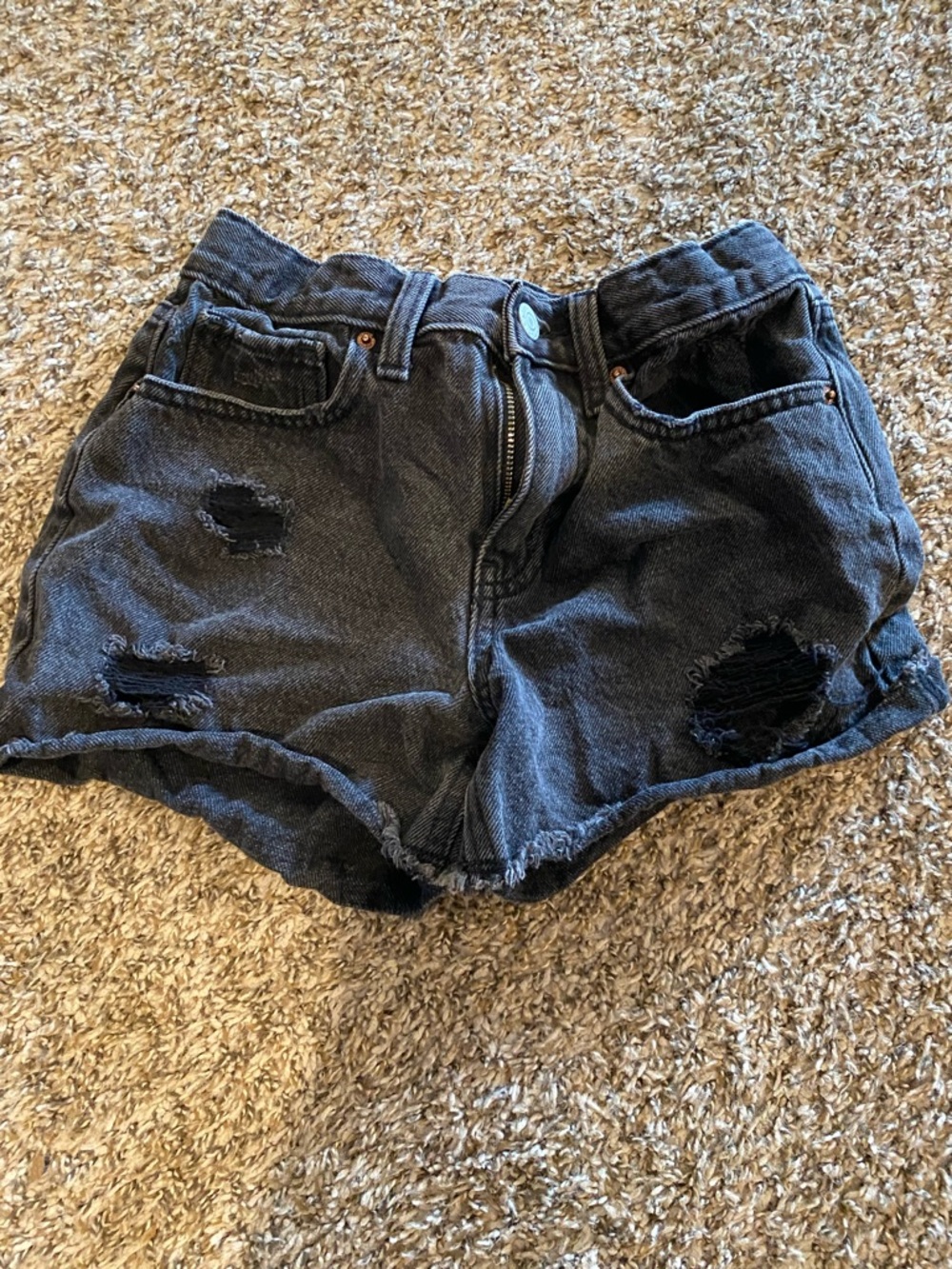 Old Navy Black High-Rise Denim Shorts